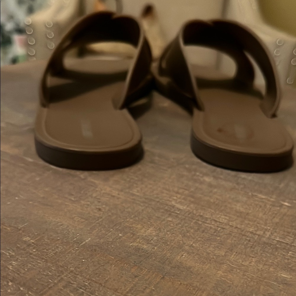 Forever 21 Dark Brown Crisscross Sandals - Picture 6 of 8